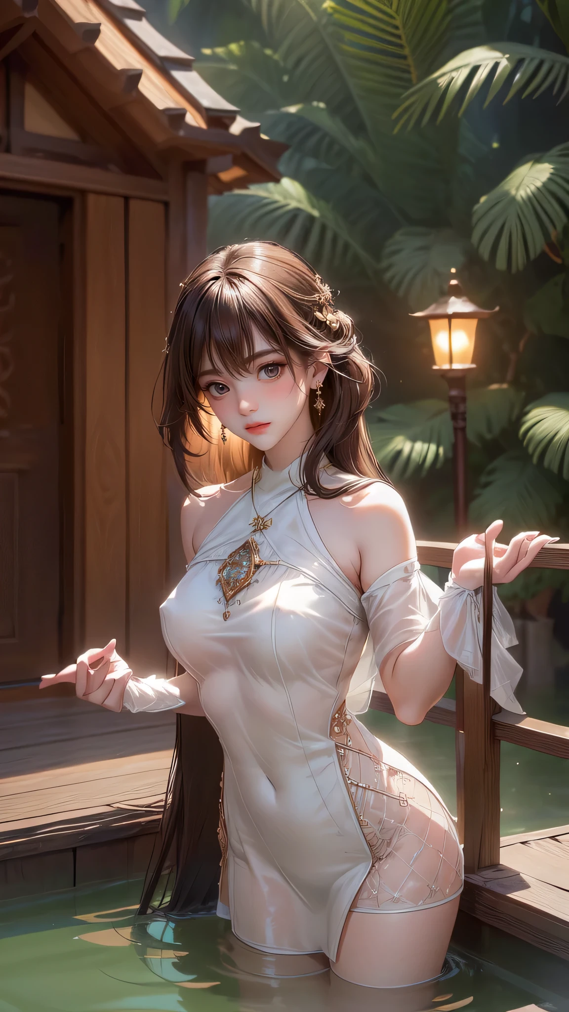 sauna,sitting,spread your legs,spread your pussy,NSFW,(random sex poses),(female masturbation:1.5),(float on water),(soaking wet),1 girl,(highly detailed skin),beautiful胸,(big breasts),white skin,pointed chest,erect nipples,(fantasy art,best image quality,surrealist portrait,(8k),Super realistic,最high quality, high quality, High resolution, high quality texture,high detail,beautiful,Detailed,Very detailed CG,detailed texture,realistic expression of face,masterpiece,sense of presence,dynamic,bold),(super thin hair),(super soft hair),(ultra straight hair:1.5),long flowing bangs,extra light coppery amber hair,hair above one eye,(dressed:1.5),baggy t-shirt,(See through),lace swimsuit