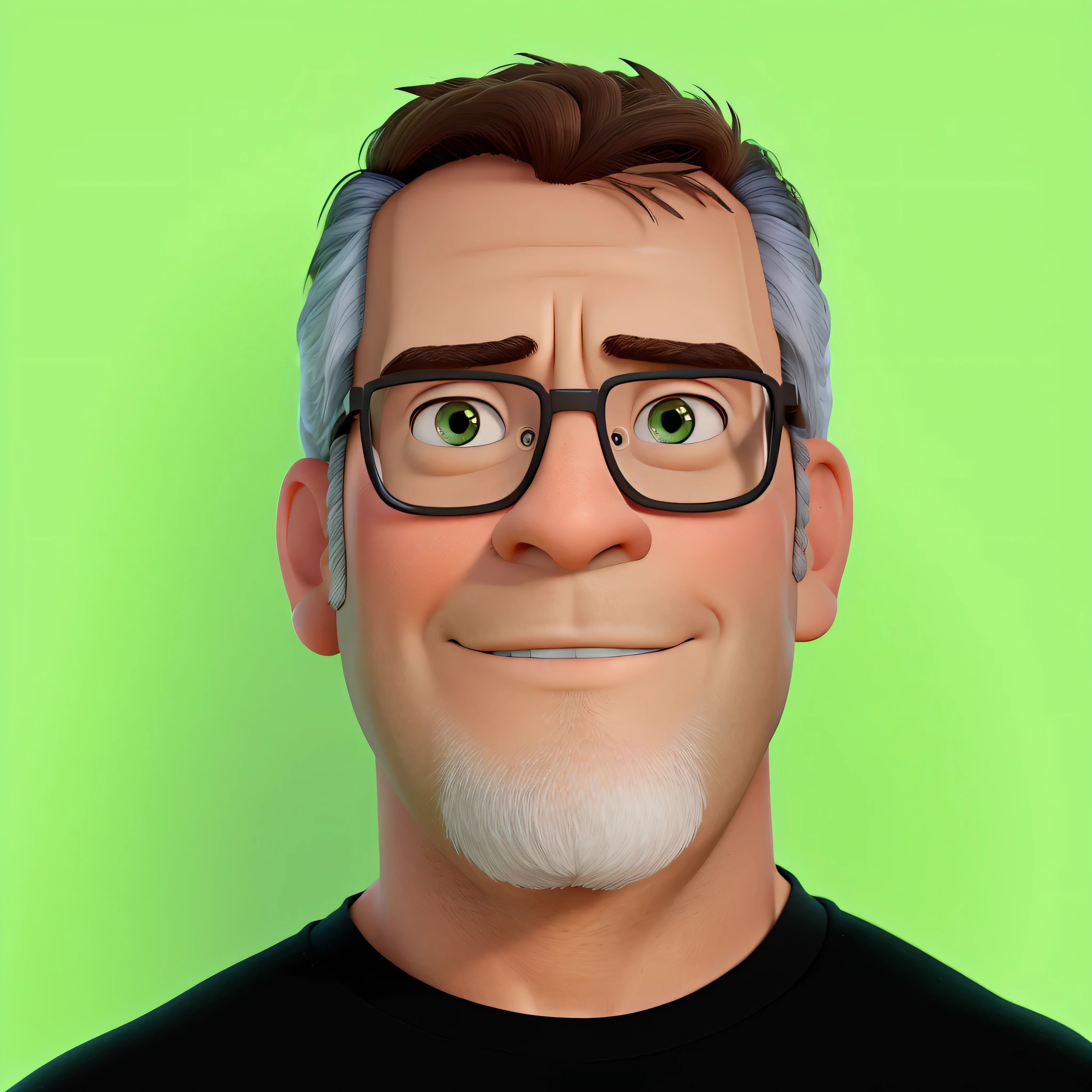 Homem de 40 anos no estilo Disney Pixar, alta qualidade, melhor qualidade