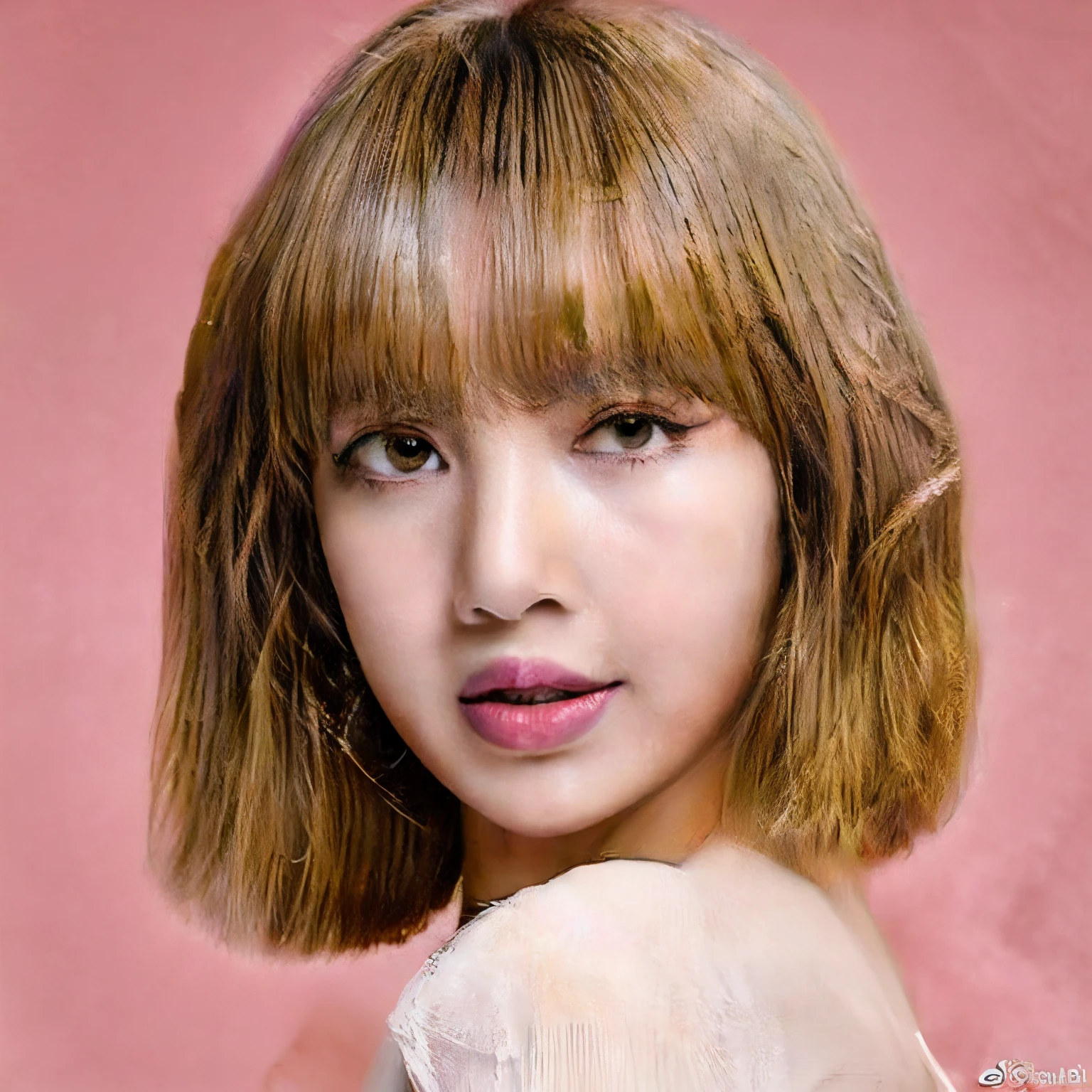 (best quality), (realistic, photo-realistic:1.3), (masterpiece:1.3), CG, unity, 8k, amazing, finely detail, ultra-detailed, highres, absurdres , ((ultra-detailed)), ((highly detailed CG illustration)), ((an extremely delicate and beautiful)), (cute delicate face) , cinematic light, (1girl), solo, face focus, petals, night background, fireflies, light particle, blonde hair , green eyes, standing, depth of field, cinematic compotision, looking up, best shadow, extremely detailed eyes and face, beautiful detailed nose , beautiful detailed hand, beautiful detailed eyes, beautiful delicate glossy lips:0.8, (glossy face and body skin), ((oily body skin)),lisa blackpink,  <lora:LisaBlackpinkBRAv2:0.9>
