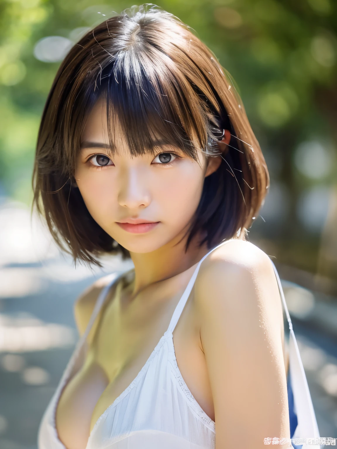 (photo taken:1.2)、(Photoreal:1.4)、(masterpiece:1.3)、(highest quality:1.4)、超A high resolution、(detailed eye)、(detailed facial features)、(Detailed clothing characteristics)、8K resolution、solo focus、bangs、double eyelid、beautiful lips、toned legs、(slender girl)、(japanese girl)、(japan faces)、1 girl、slim beauty:1.3、brown haired、delicate hair、(big breasts:1.2)、Daikanyama、street、realistic body、white skin、glowing skin、Because I'm slender、(short hair:1.2)、(bangs: 1.2)、Bruised and ugly face、cute face、lifelike face、delicate body、太もも
ピクシーカット short hair 短い髪の毛