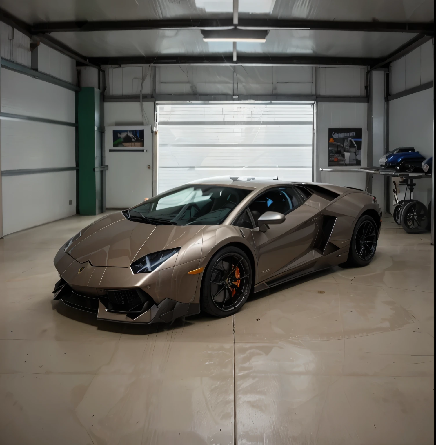 Him in a selfie with Lamborghini car
