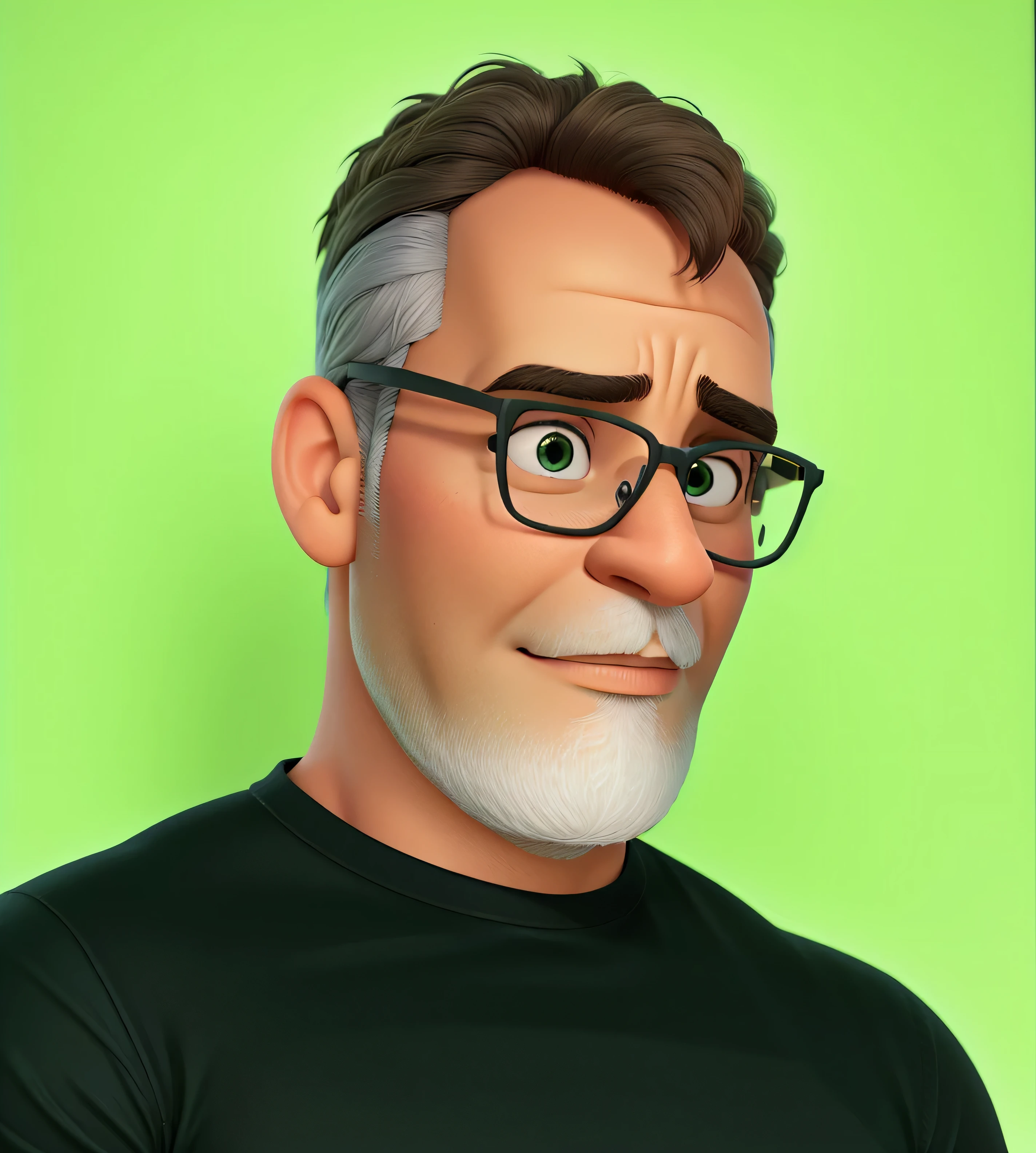 Homem de 40 anos no estilo Disney Pixar, alta qualidade, melhor qualidade