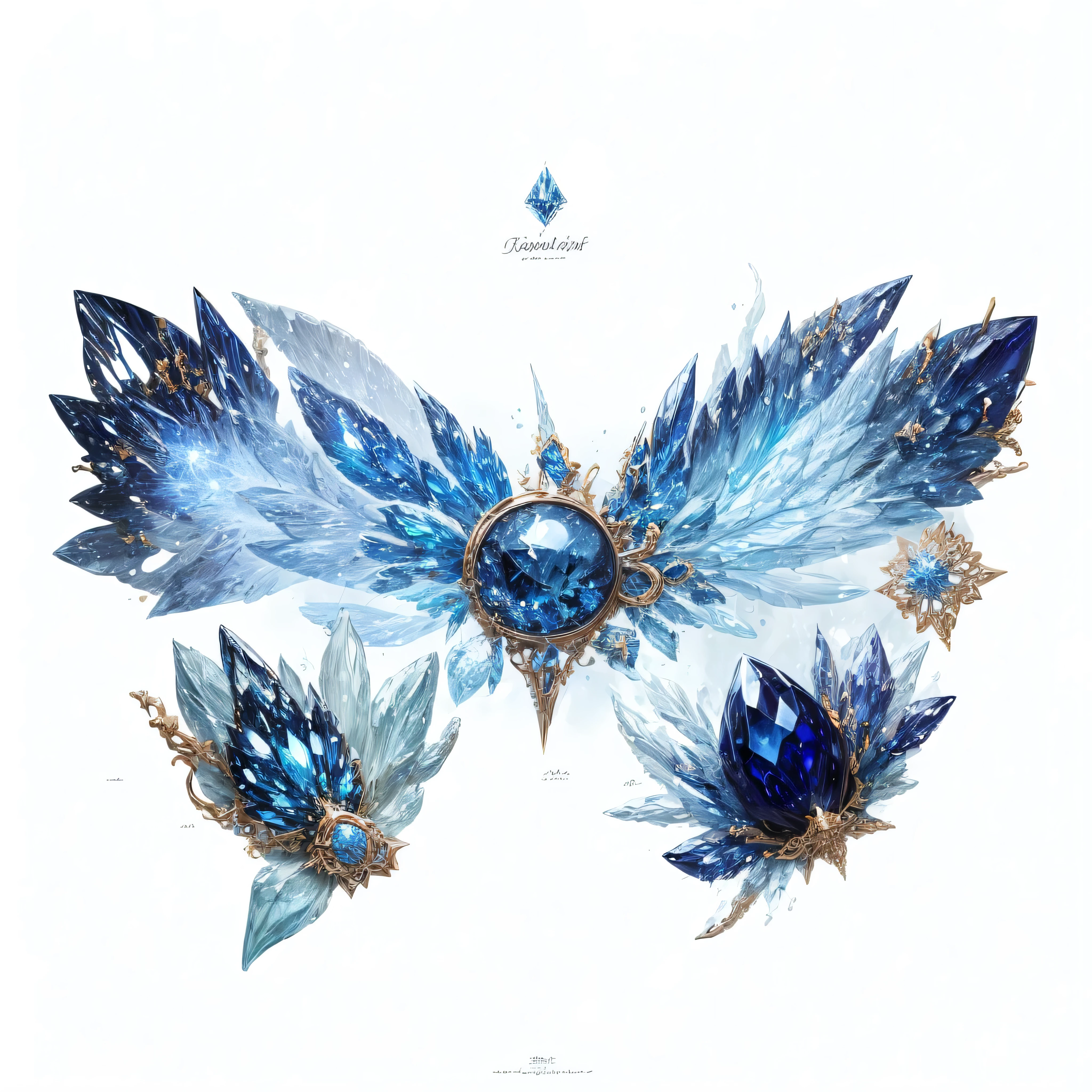 water element,ice element,Sapphire element,Pentagram Ice Crystal,snowflake elemental
