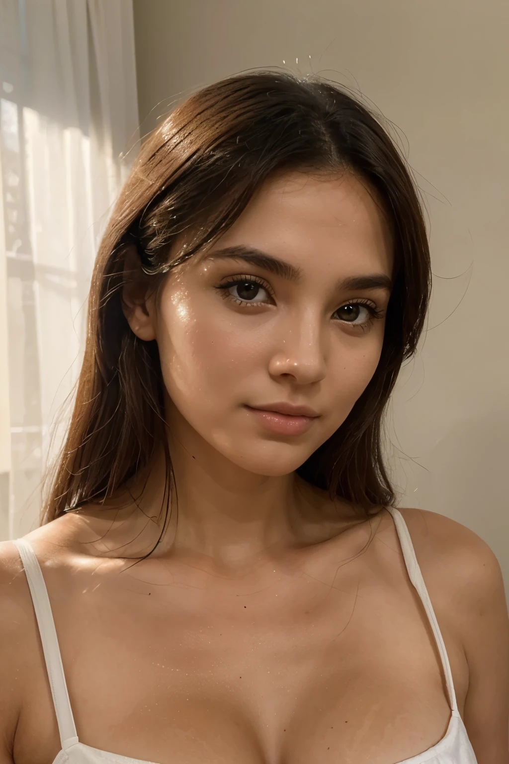 Bare-breasted beauty