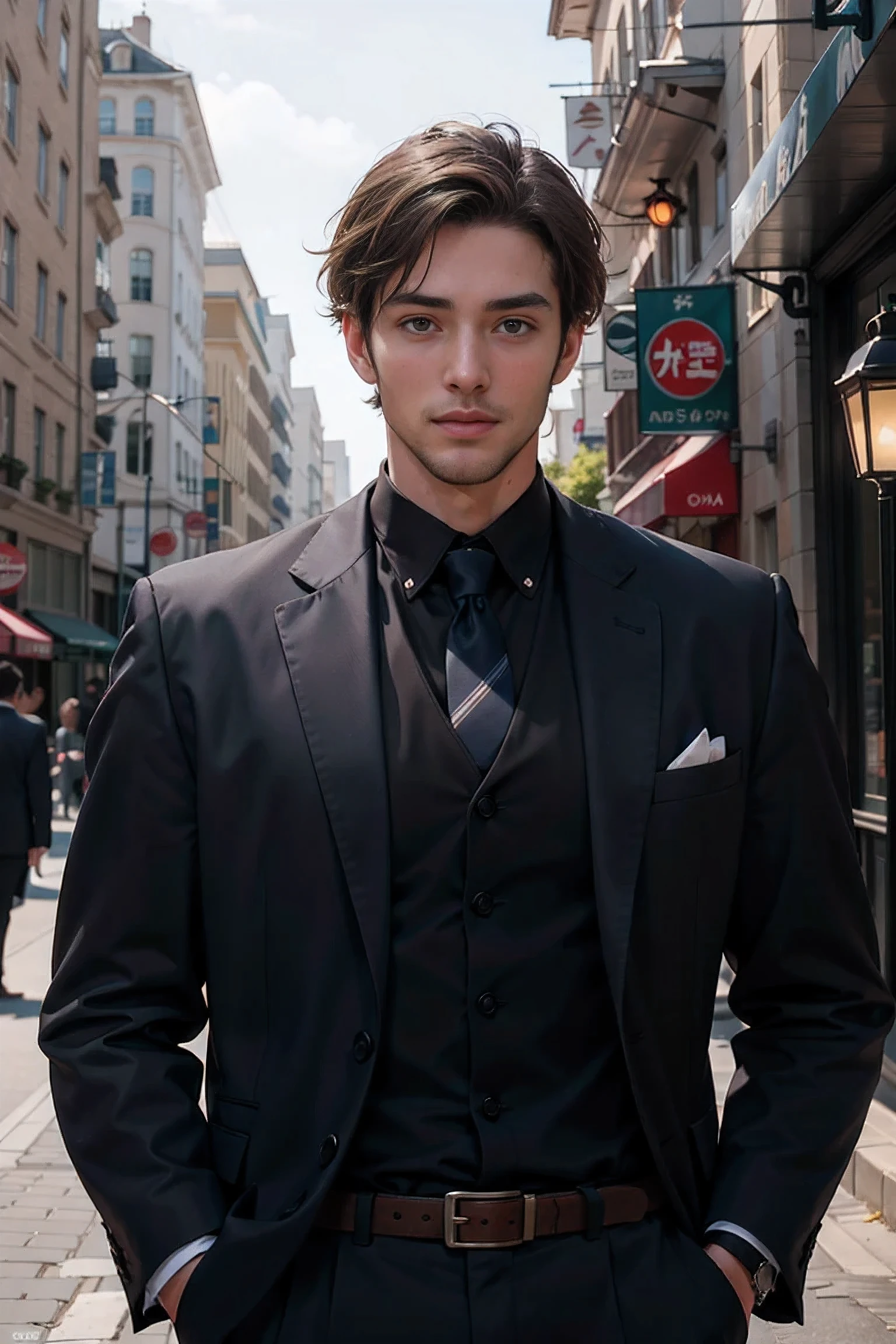 Realistic photography, handsome man