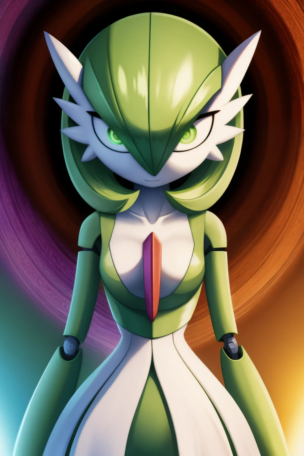 Gardevoir, empty eyes, spiral eyes, enchanted, entranced, hypnotized, robot joints