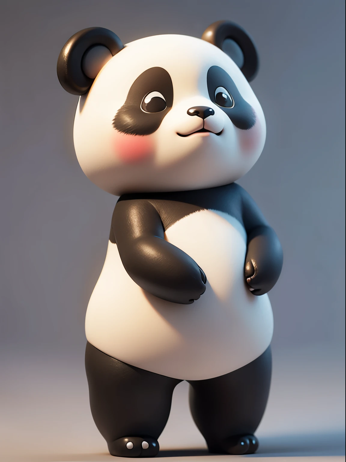 Cartoon panda bear, adorable,1.1。 cute 3 d render, panda