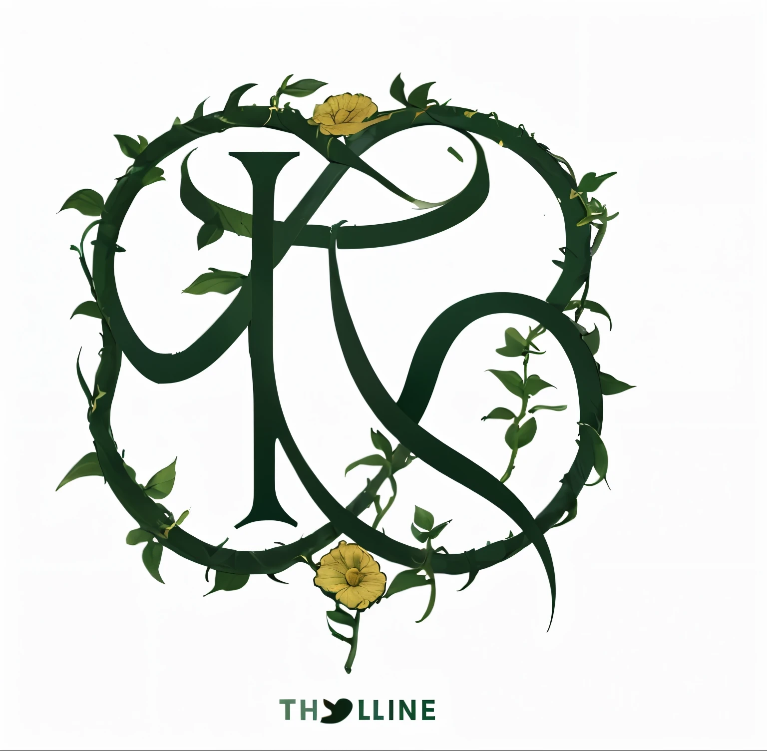 The outer ring of the logo changes to a flower vine and remains the same size