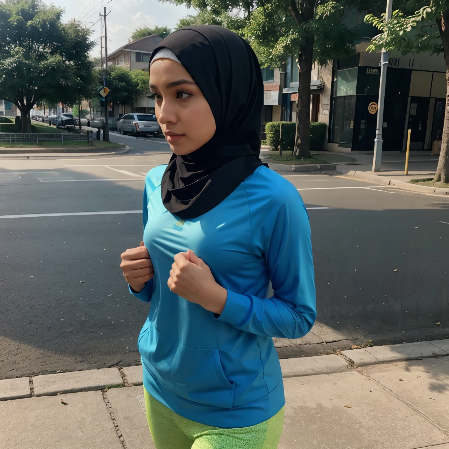 women hijab jogging 