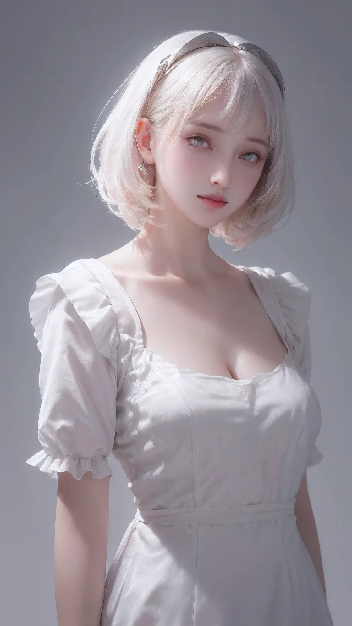 White background、Professional Lighting、(((Professional Lighting 1.5)))、Translucent skin texture、Transparent muscle、Beautiful Skin、、(((White lace bra 2.0)))See-through、Ecstasy of Musical Notes、(((Sex Appeal 1.5)))、(((Mature Female 1.5)))、sexy、sex appeal、Silver Hair、Kneeling 1.5、Be sure to watch your audience、Climax of Ecstasy 1.8