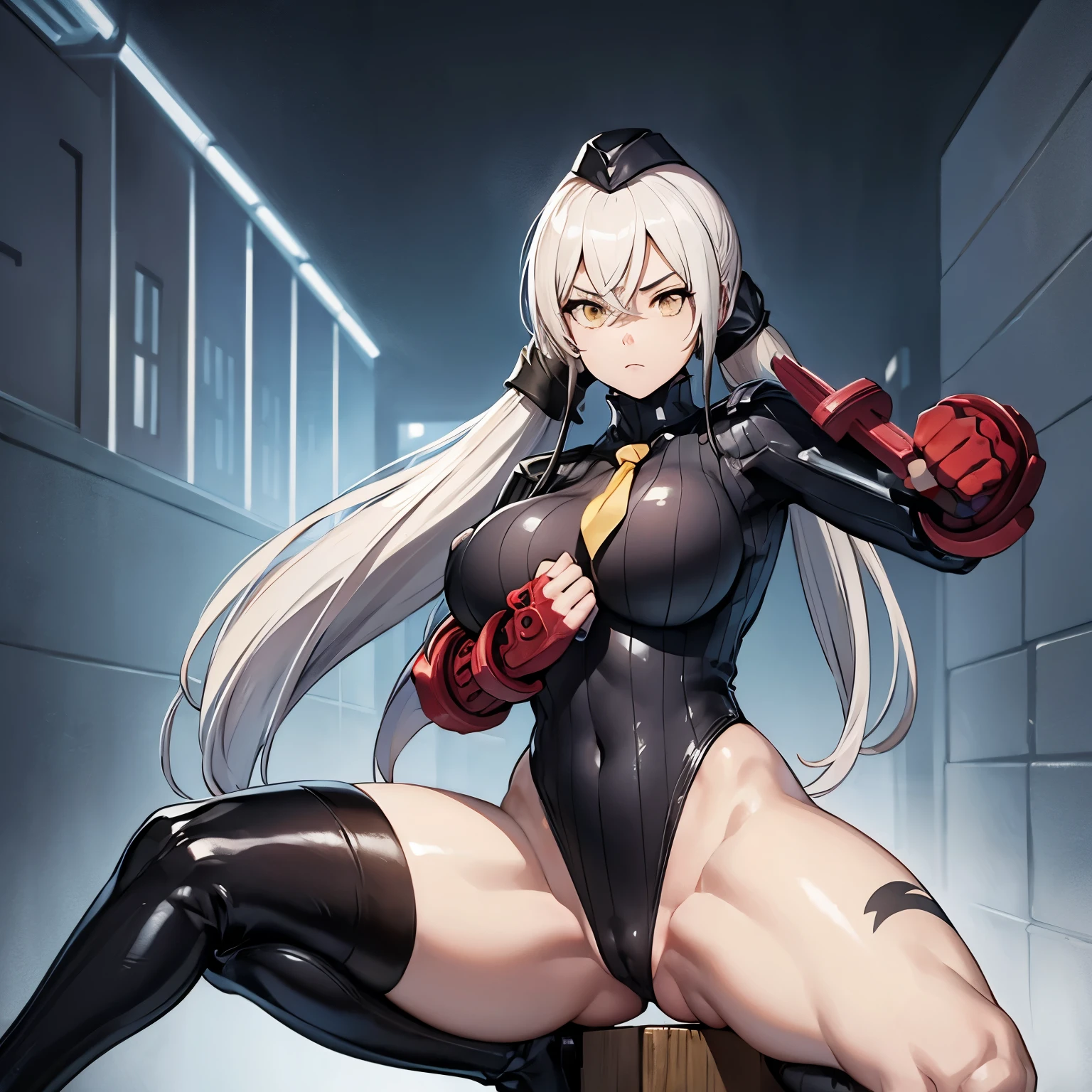 Weapon, red glove, fist