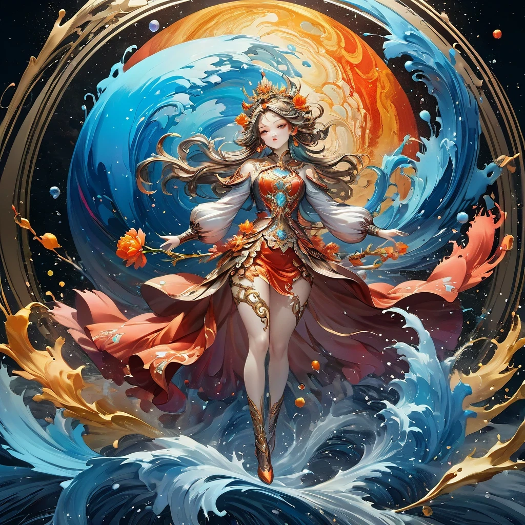 (Pose all over the body:1.5), (Cartoony:1.5), (Colorful:1.2), Dynamic Angle, ((Red and white color scheme))(Extremely detailed CG Unity 16k wallpaper:1.1), (Noise Removal Strength: 1.45), (tmasterpiece:1.37), Original, extremelydetailedwallpaper, (Eulera):(((beijing opera))), (Sketch), ((wash painting)), ((ink spatter)), ((((Dyeing)))), ((Chinese painting)), (The No):((beijing opera))), (Sketch), (wash painting), (ink spatter), Dyeing, ((Chinese painting)), ((Fabulous ferocious animal)), {{anthro bull}}, {{ Long horns}}, {{There are wings on the back}}, (White wings, )(Solo), Mountain, Big and strong, The demons, tyrannical, ((illustration)), god light, Sparkle, Glowing light, ((Masterpiece)), Best quality