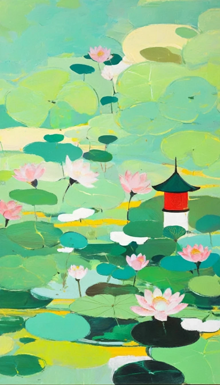(abstract oil painting:1.5)，author:Wu Guanzhong,author:Wu Guanzhong，
