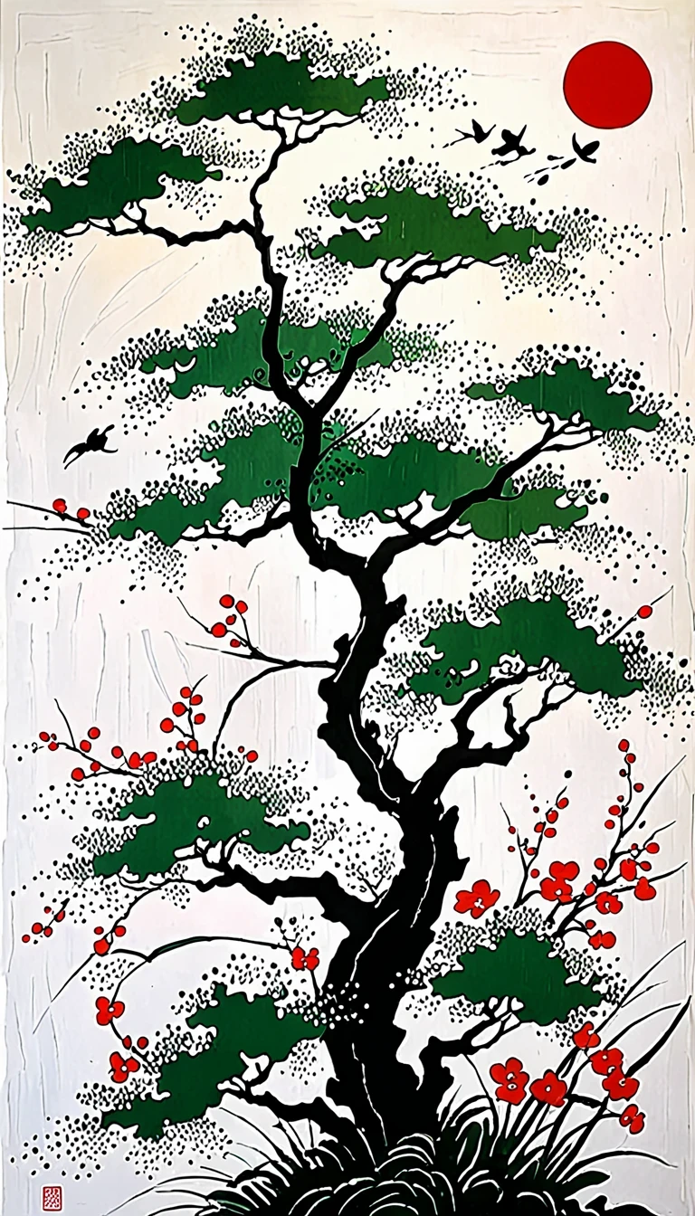 (abstract oil painting:1.5)，author:Wu Guanzhong,author:Wu Guanzhong，
