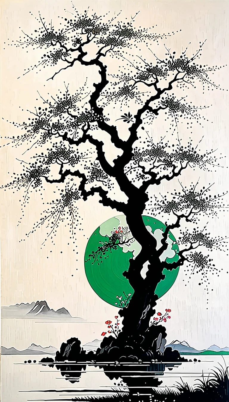 (abstract oil painting:1.5),author:Wu Guanzhong,author:Wu Guanzhong,