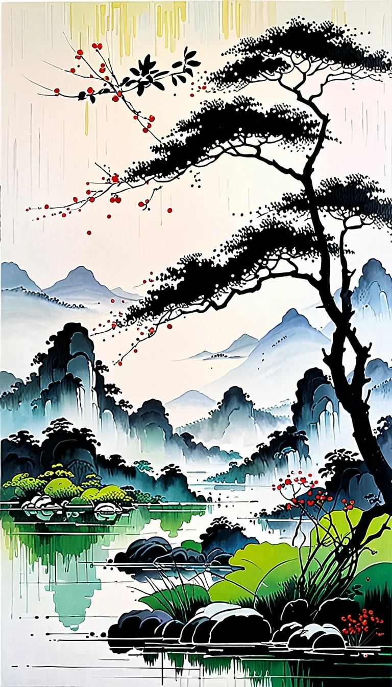 (abstract oil painting:1.5),author:Wu Guanzhong,author:Wu Guanzhong,