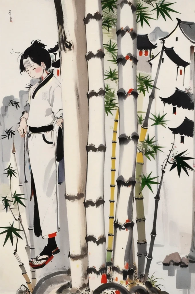 masterpiece,best quality,WuGuanZhong,bamboo,