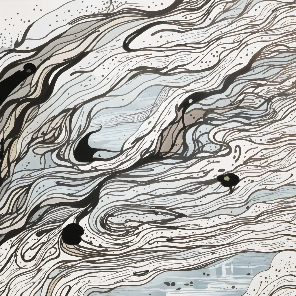 Lijiang River mist and rain，Wu Guanzhong