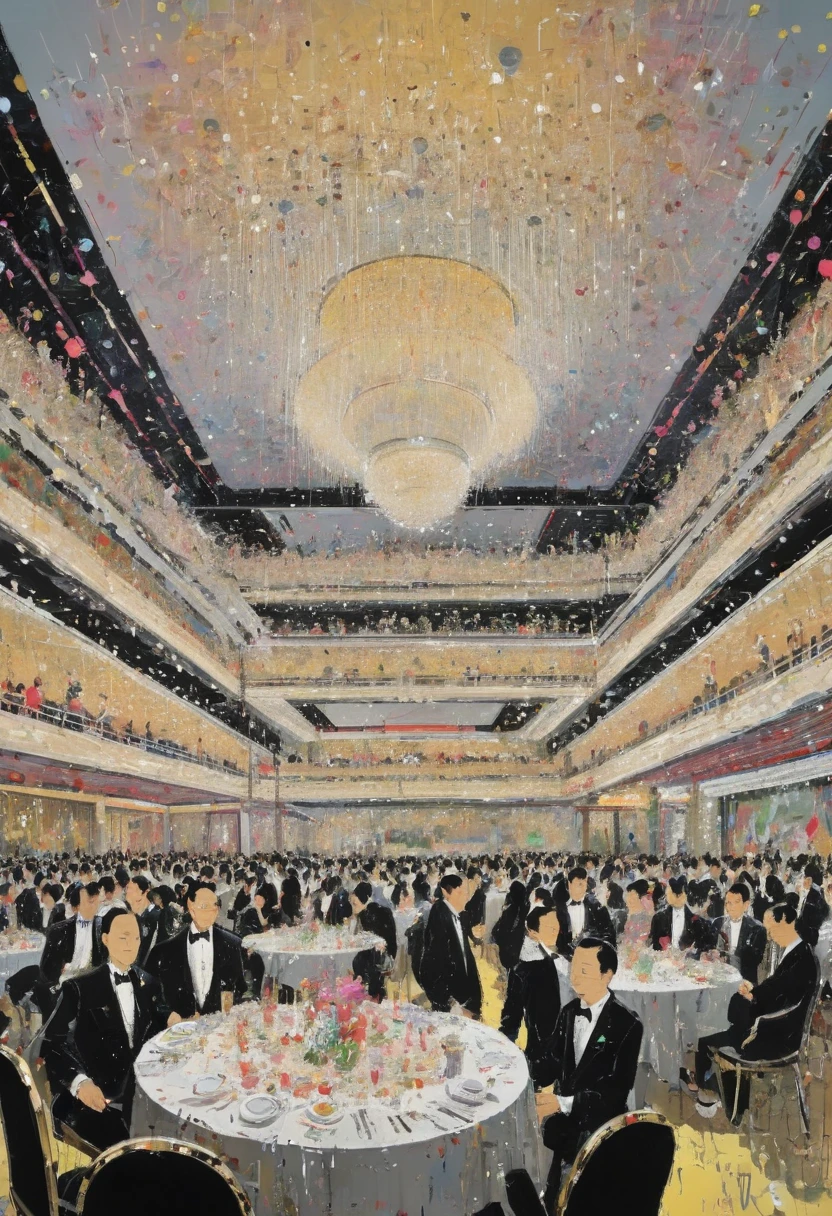 by Wu Guanzhong, disco ballroom, masterpiece, high details, intricate detailed