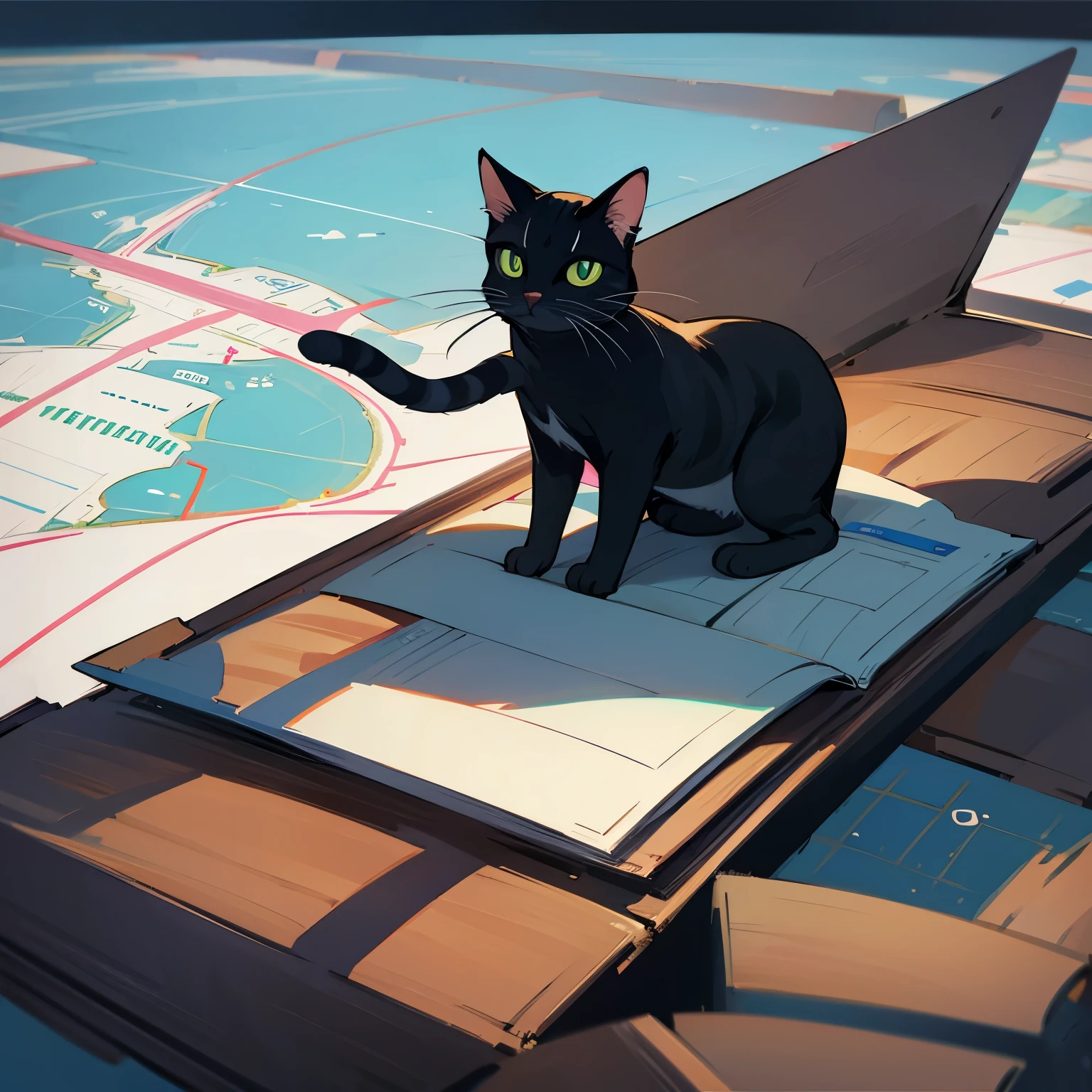 Geography teacher cat