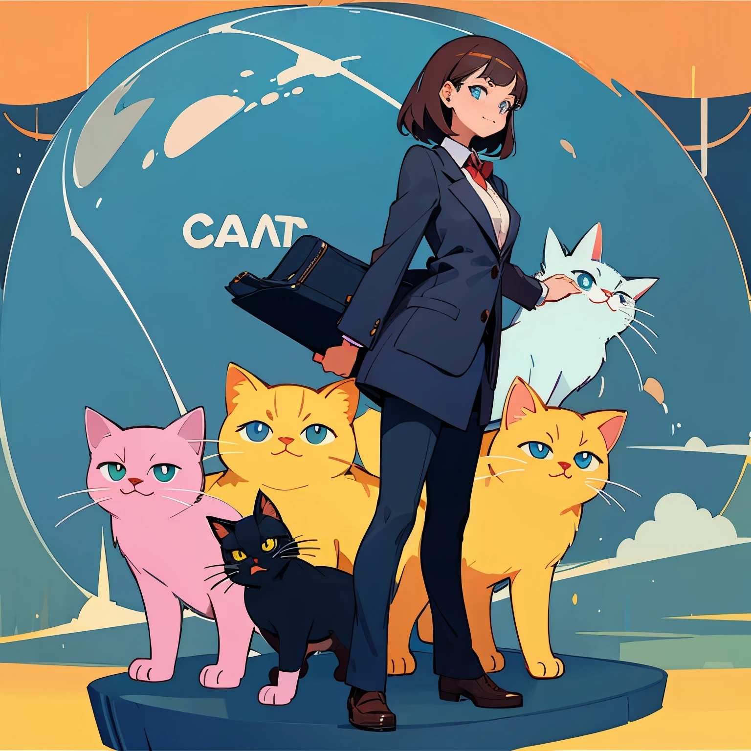 Geography teacher cat