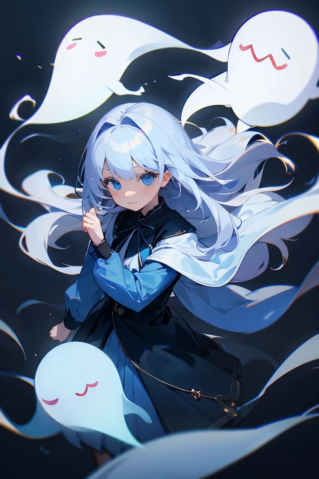 Cute girl, ghost