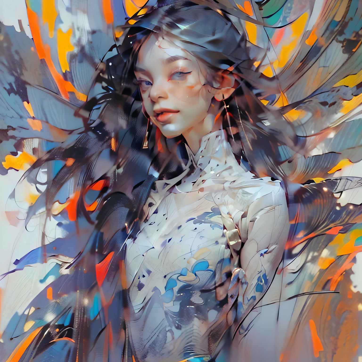((Create MAXZenArt!)), (young), (young girl, 16 years, naked, full length, naked body, dark hair, bright skin, Scarlet lips, smile; black, expressive playful eyes, long eyelashes))_( (top quality, Masterpiece), (one young girl - 16 years, naked, full length, white hair, white skin, Scarlet lips-smile; black, expressive playful eyes, long eyelashes), (black translucent - chiffon dress, Golden Line, very short peignoir dress, (erotica), (sexuality), (very sexy body, seductive body, Small beautiful breasts, Genitals), (calm relaxed pose, Hair fluttering in the wind, half turned, look at the viewer, stylish girl model))_((digital painting, Broad brush strokes, outstanding skills, oil painting), (Daylight, soft warm shadows, contrasting cold light, Reflexes, turnaround, tracking))_((background – stunning blooming irises; ( violet, yellow, blue, white), (Petals, shoots))_((Highest quality workmanship, realism, digital painting, modern writing style, clear correct anatomy, mercy, ease of execution))