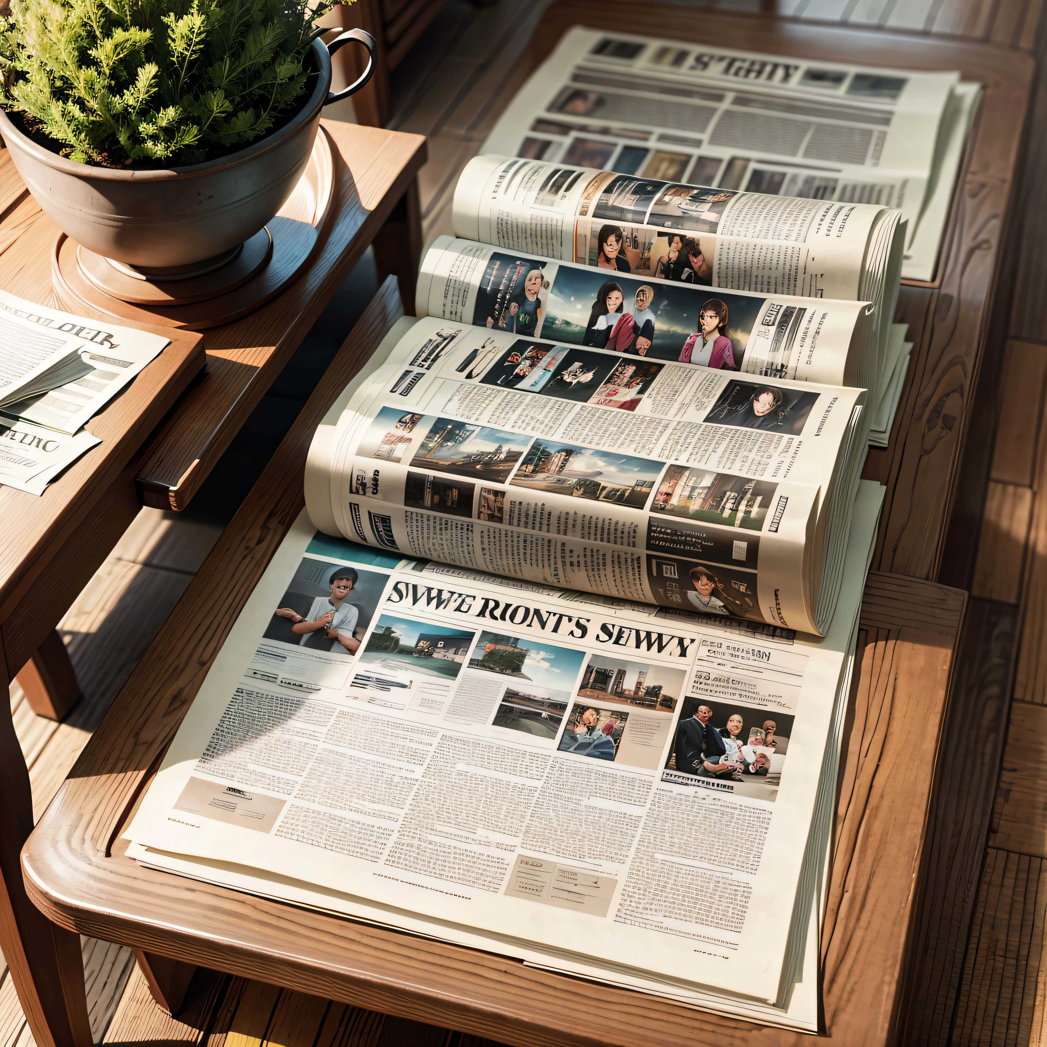 newspaper on a table in the living room --auto --s2