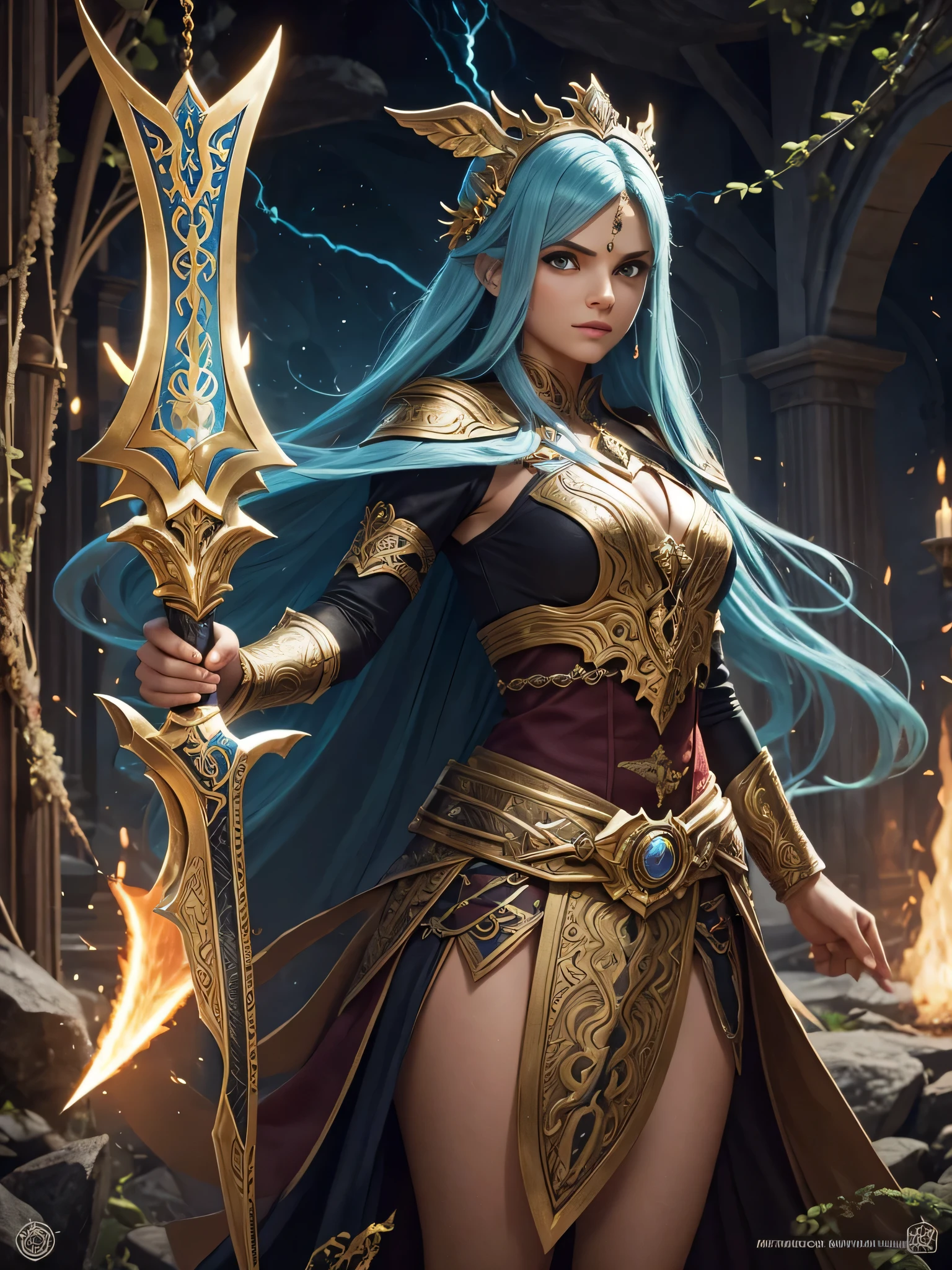 "Create a legendary magical artifact, como uma espada encantada ou um amuleto poderoso. Make sure it has a design that conveys your story and the power you have."