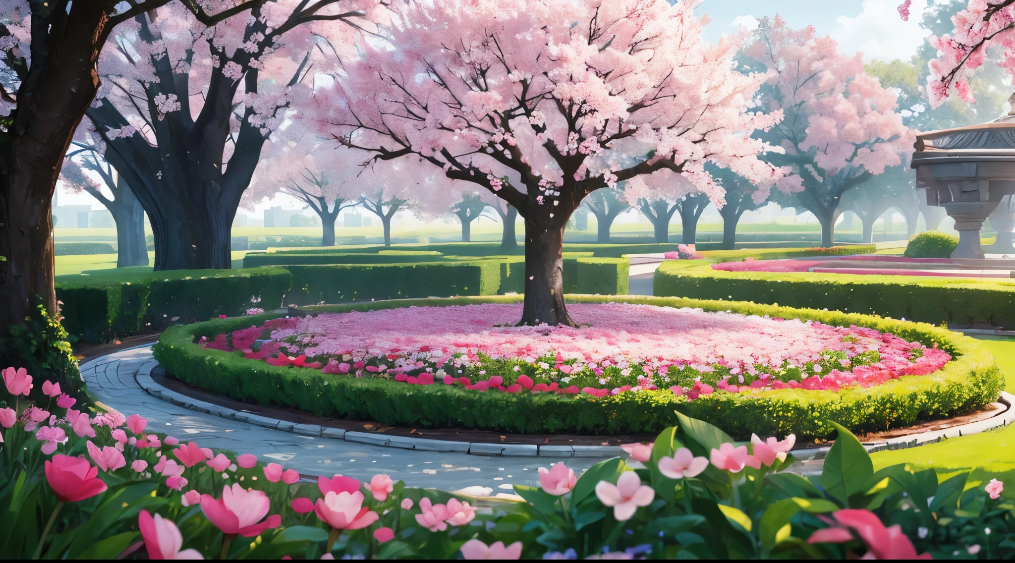 beautiful blossom flowers garden