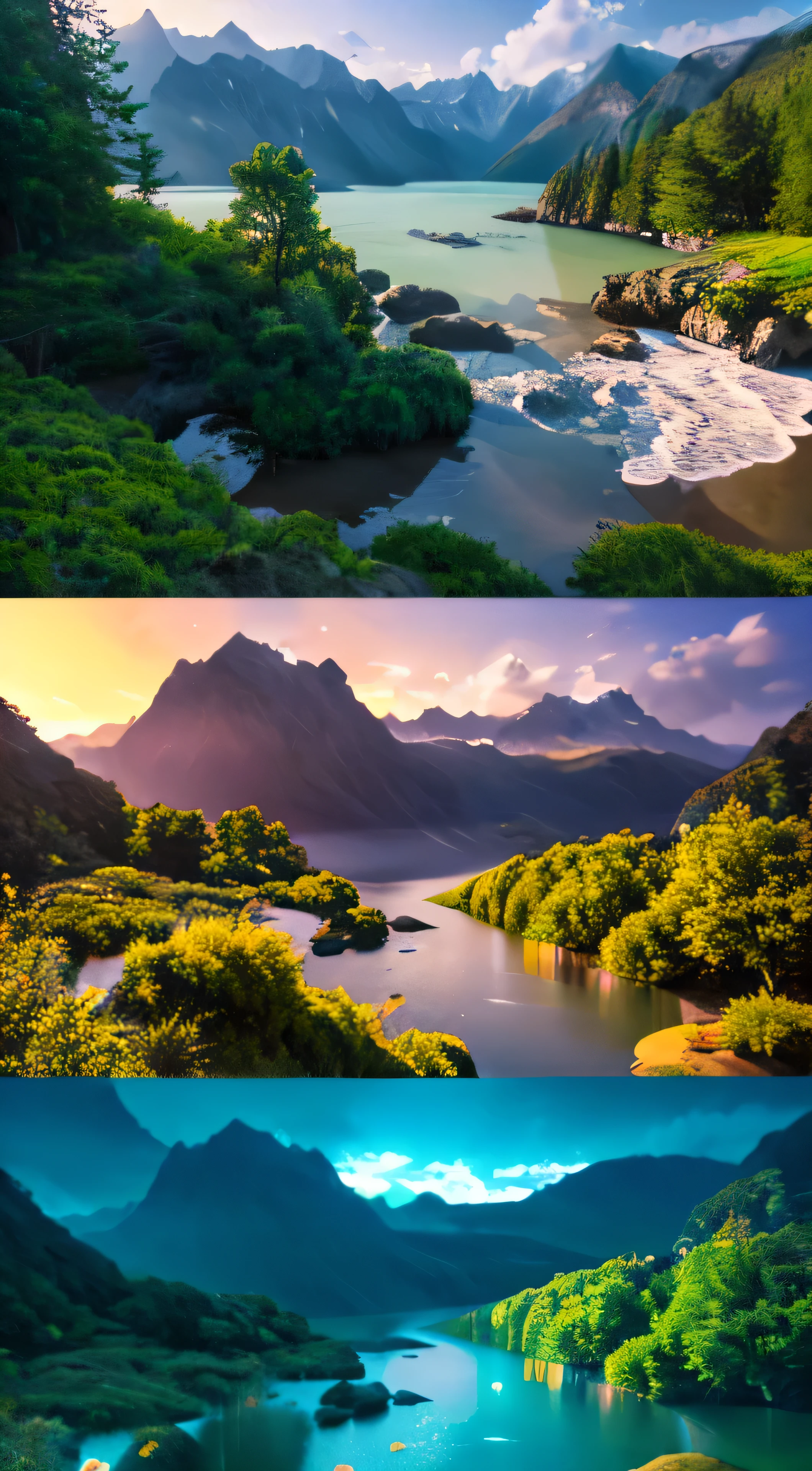 A serene place, very pleasant, beautiful, calm and beautifully landscaped. photorealistic, 8k uhd, studio quality, ultra realistic, maximum detail, large scale, postprocessing, photorealistic, photorealistic, photoshop, photography, detailed, cinematic lighting, landscape, panorama, scenery, ray tracing, cinema4d