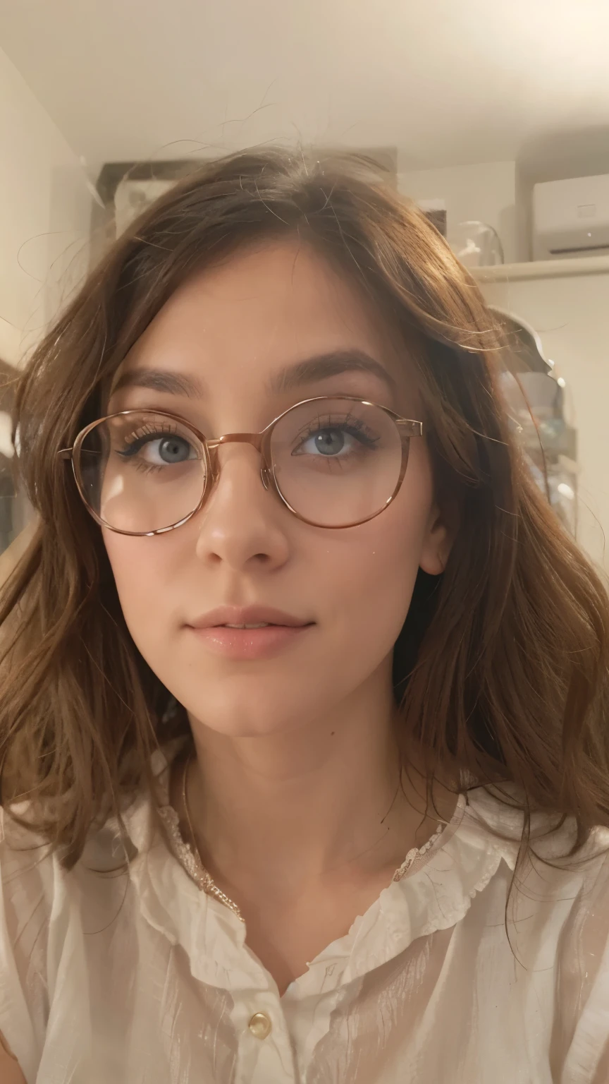 Beau yeux, glasses that reflect light