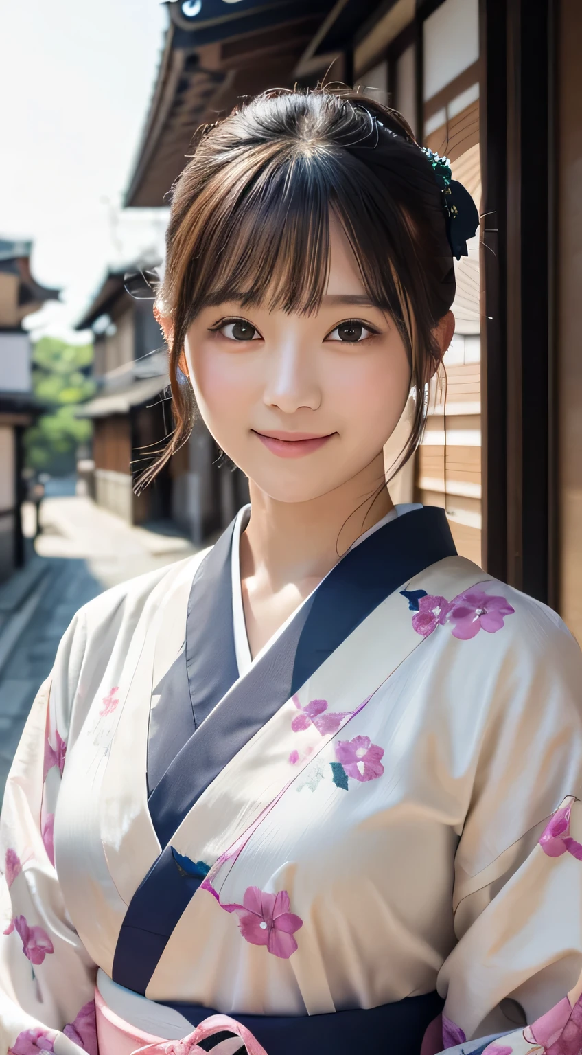 professional lighting,(Photoreal:1.4), (Top image quality:1.0), (超A high resolution:1.0), 8k, Raw photography, (masterpiece:0.2), (face to face with the children_v1:0.5)、(最高quality Detail:1.2)、realistic、8k UHD、High resolution、(1 girl:1.2)、超become familiar withな、High quality textures、intricate details、become familiar with、Very become familiar with CG、High quality shadows、become familiar with 美しく繊細な顔、Beautiful details and delicate eyes、(symmetrical eyes:1.2),Depth of written boundary、ray tracing,1 girl, japanese girl, (natural smile:1.4),cute, thin, Portrait of a beautiful Japanese woman wearing a kimono, Standing elegantly on a street corner in Kyoto. Kimono with bright traditional patterns, Hair decorated with elegant and delicate hairpins, and a gentle expression. (Against the backdrop of the old streets of Kyoto:1.4)、soft light on a spring afternoon、adds tranquility to the scene. Rendered in a realistic style with great attention to detail, High resolutionの画像.sky porn, magic hour, (realistic:1.3), finely, quality, (table top:1.2), (realistic:1.2), (最高quality), (複雑なbecome familiar with), dramatic, ray tracing, photograph, +roller