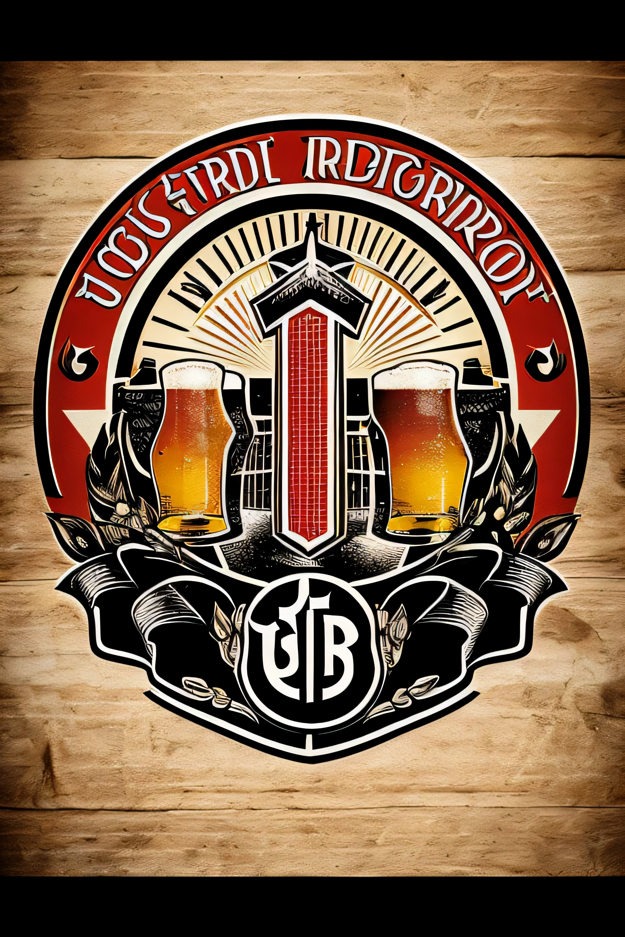 (logotipo), (cervejaria artesanal), (formato redondo), (templars), (Catholic), (saltar), (Pintado)