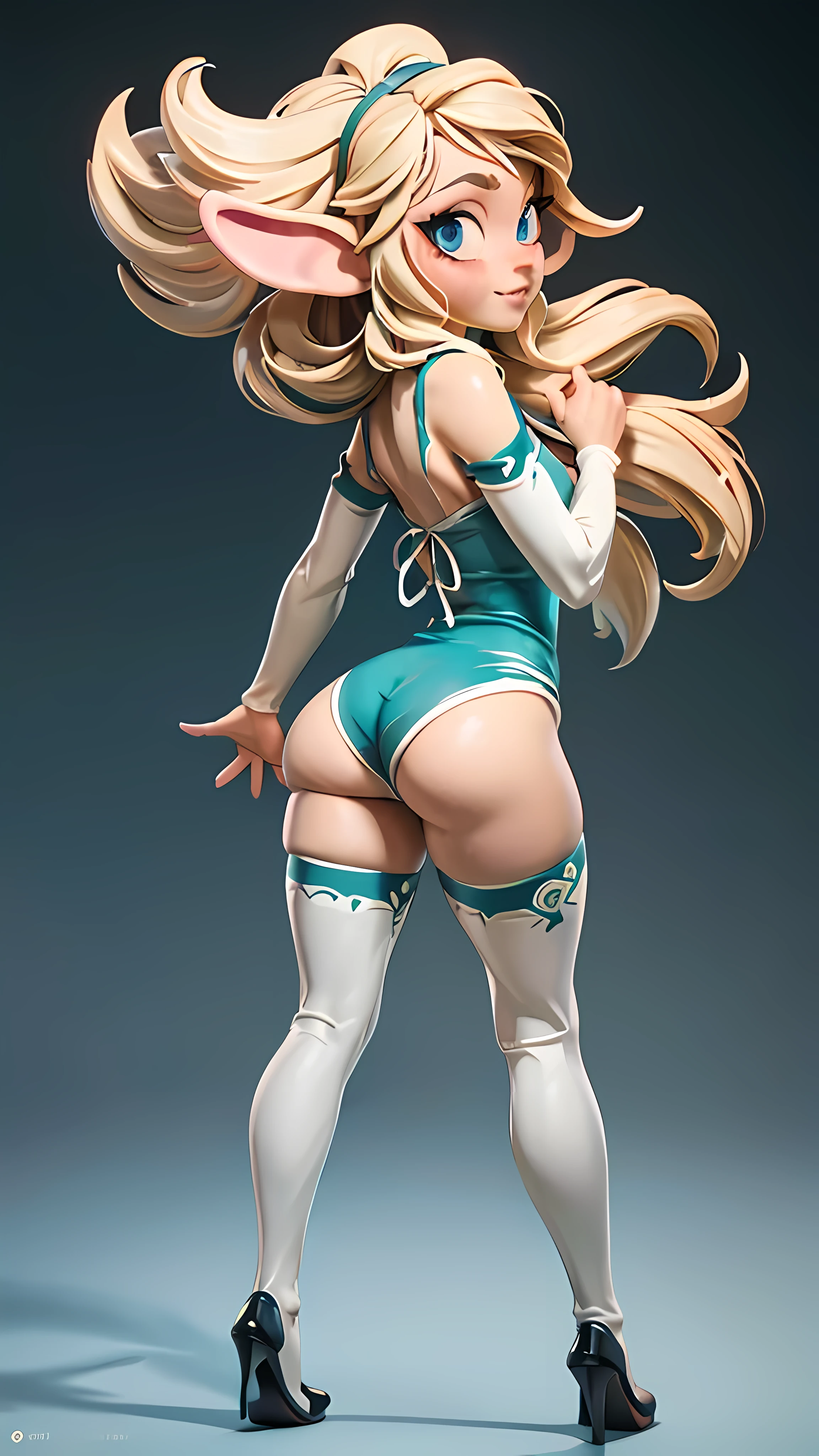 (best quality,4K,8K,high resolution,chef-d'artwork:1.2),ultra-detailed,HDR,animated,femelle,personnage de jeu vidéo,wakfu huppermage,sexy,des yeux captivants,pouty lips,seductive expression,visage expressif,cheveux fluides et vibrants,Colored hair,cheveux 2 couleurs,colored skin,resistant ((uniquement de la lingerie colorée,)) Elaborate lingerie, corps parfaitement aléatoire,tout le corps, random flirtatious pose,regarder directement dans la caméra,faire preuve de confiance,powerful abilities, aura qui l'entoure,palette de couleurs fascinante,soft, ethereal lighting,playful and mysterious atmosphere,Casser ((((from behind)))) gros cul