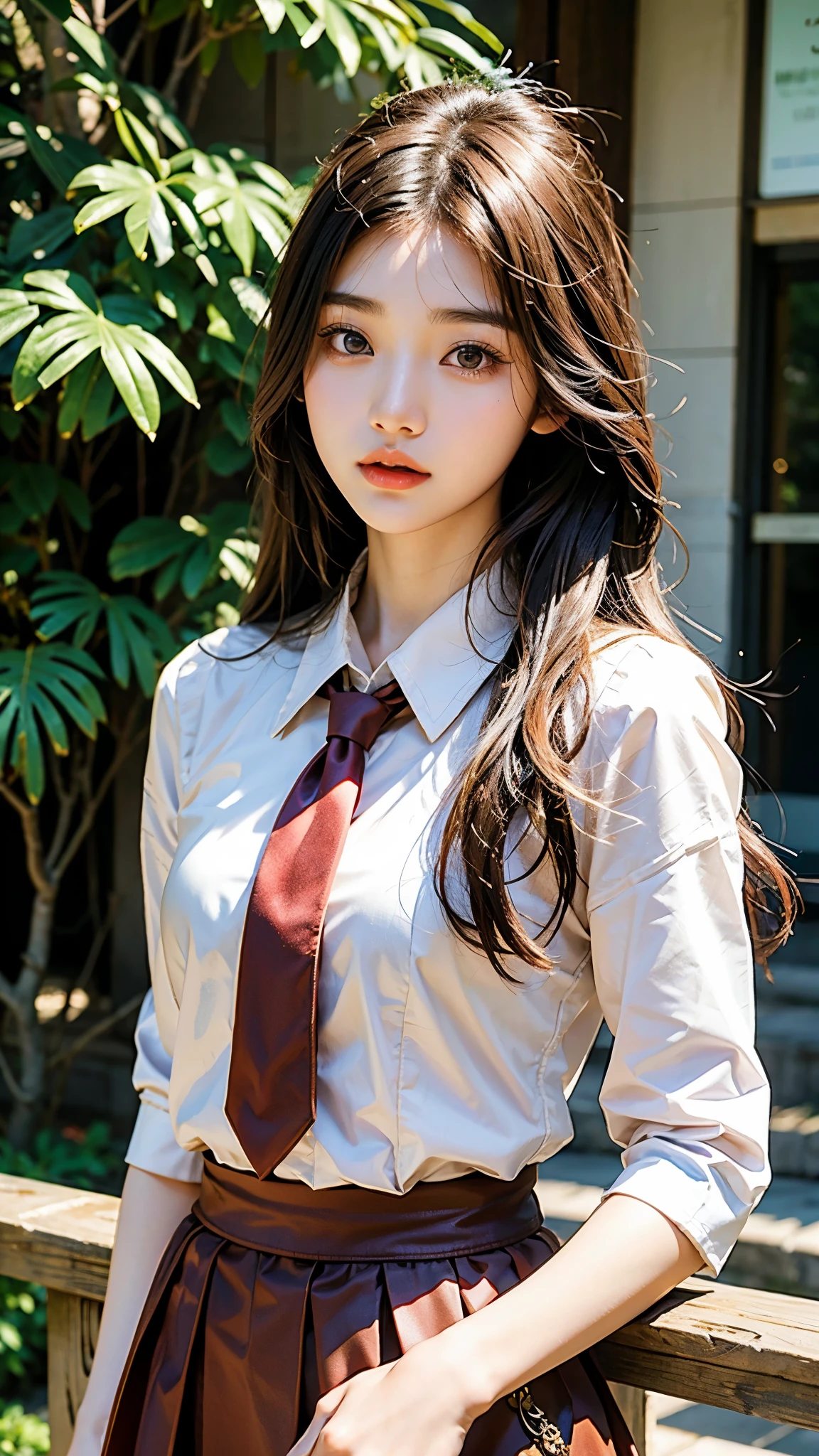 Close-up of a Korean high school girl in uniform posing for a photo, japanese model, gorgeous chinese model, japanese goddess, beautiful asian girl, asian girl, amazing beauty, korean girl, chinese girl, lacey, beautiful korean woman, young asian girl, beautiful asian woman, astonishing beauty, gorgeous young korean woman, Real sensual gravure idol, sexy girl