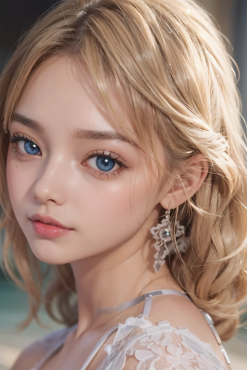 1woman, (Ultra realistic, high res), (highly detailed eyes, highly detailed hair, highly detailed face, highly detailed plump lips), (off shoulder with open breasts), breasts, upper body, caute smile, (best quality:1.4), Raw photo, (realistic, photo-realistic:1.37), professional photography, cinematic light, (fine face: 1.2),fashion model 20 years old, cute, [[[[pure eyes]]]], [[[[closeup]]]], [[[[chest]]]], [[[[neck]]]], [[[[shoulders]]]], perfect eyes, perfect iris, perfect lips, perfect teeth, perfect skin, soft front light, glow, HDR, (muted colors:1.2), Retrato da mulher、white skin、((cabelo Castanho ondas suaves)) Best Blanco Romantico、8K resolution、Frente Illuminada、アメリカの女の子のPortrait、solo、20-year-old、beautiful face、Upper body、medium side cut、beautiful blonde hair、beautiful little face woman, solo,　black theme,　look at the audience,one woman, It&#39;s real, Wolfzan-6500-V1.3, anime、animeスタイル、beautiful diamond eyes、20 year old american girl、braided hair、swimsuit、portrait beautiful detailed woman, very detailedな青い顔, Reality, beautiful narrow blue eyes, huge file size, Super detailed, High resolution, very detailed, highest quality, masterpiece, An illustration, very detailed, ticker, Unite, 8K painting wallpaper, fine, fine details, masterpiece, highest quality, Hvery detailed ticker uniform 8K wallpaper, face light movie lighting、cuteブラウス, dark background, oil, masterpiece, diffused soft film lighting, Portrait, highest quality (perfect face:1.4),stunning girl pictures,(8K and、photorealistic:1.25) 、(lip gloss、eyelashes、shiny face、shiny skin、highest quality、超High resolution、Depth of the bounds written、chromatic aberration、caustic road lighting、natural shading、sexy 1girl, Extremely cute, Amazing face and eyes, (Beautiful lovely smile), (extremely detailed beautiful face), bright and shiny lips, (cute bikini:1.3), (very elaborate lace bra:1.5), smooth skin, super beautiful, attractive, (Best Quality:1.4), (hyper quality), (Ultra-detailed), (hyper-realistic, Photorealsitic:1.37), Authentic skin texture, complex details, extremely detailed CG unified 8k wallpaper, RAW Photos, professional photograpy, Cinematic lighting, coast, sea, palm trees,masterpiece, best quality, high quality, High definition, High quality texture, High quality shadow, high detail, beautiful detailed, finely detailed, extremely detailed cg, detailed texture, a realistic representation of the face, realistic, colorful, delicate, Cinematic Light, sidelighting, Lens Flare, Ray tracing, sharp focus, (intrica