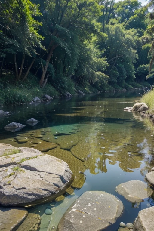 on a quiet day,We came to a small winding river。Thick reeds grow on the shore,They tower into the sky,swaying in the breeze。The river is crystal clear,You can see the tiny pebbles on the bottom of the water at a glance。
There are stones of different sizes scattered in the middle of the river,They are like the notes of a river,Playing melodious music gently with the water flow。in these clear waters,Fish of different sizes swim freely,Their fins sparkle in the sun,Add vivid colors to the entire scene。