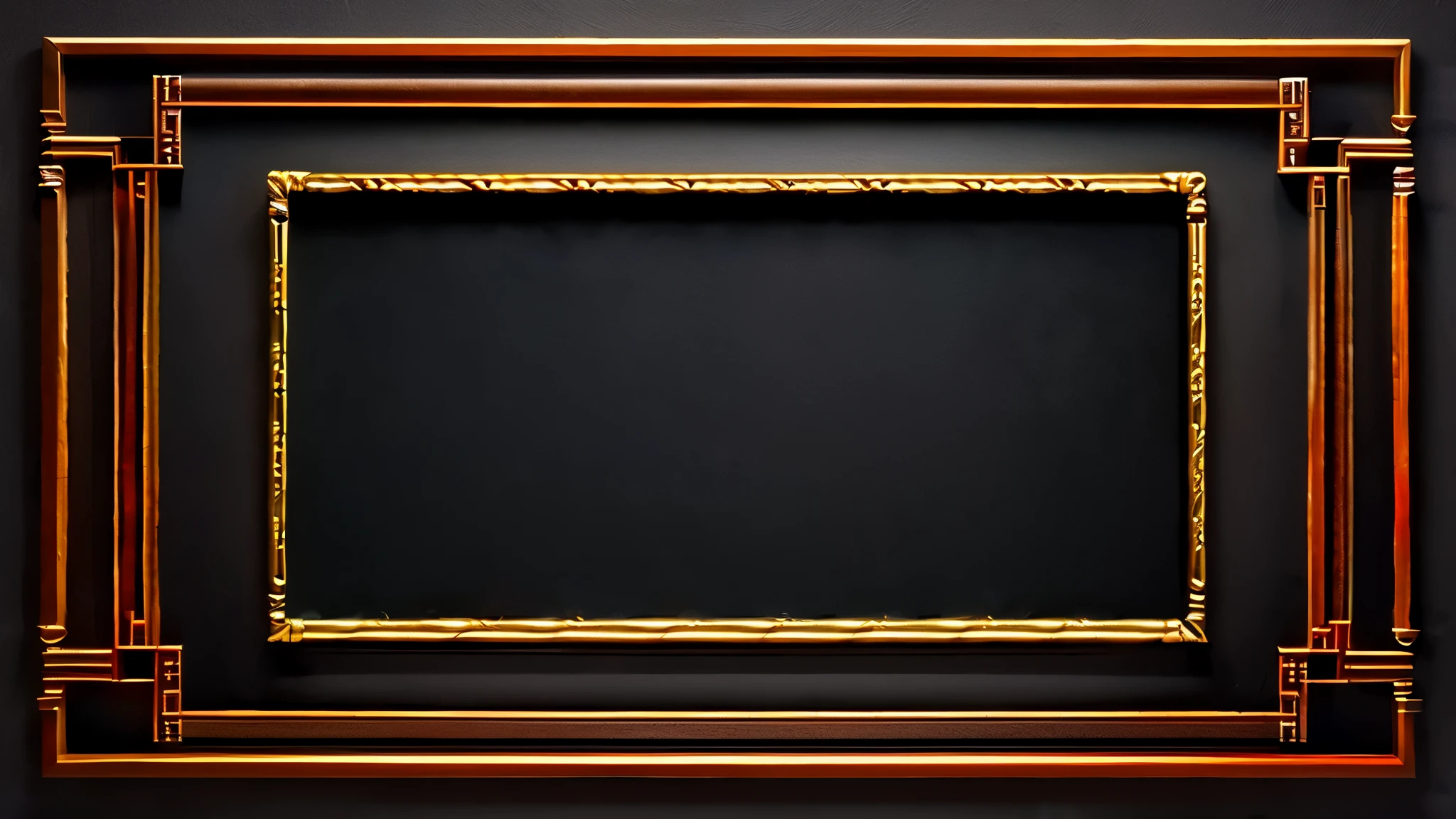 Masterpiece, best quality, 8k, black background, frame, border with Nordic runic frame, ultra-detailed