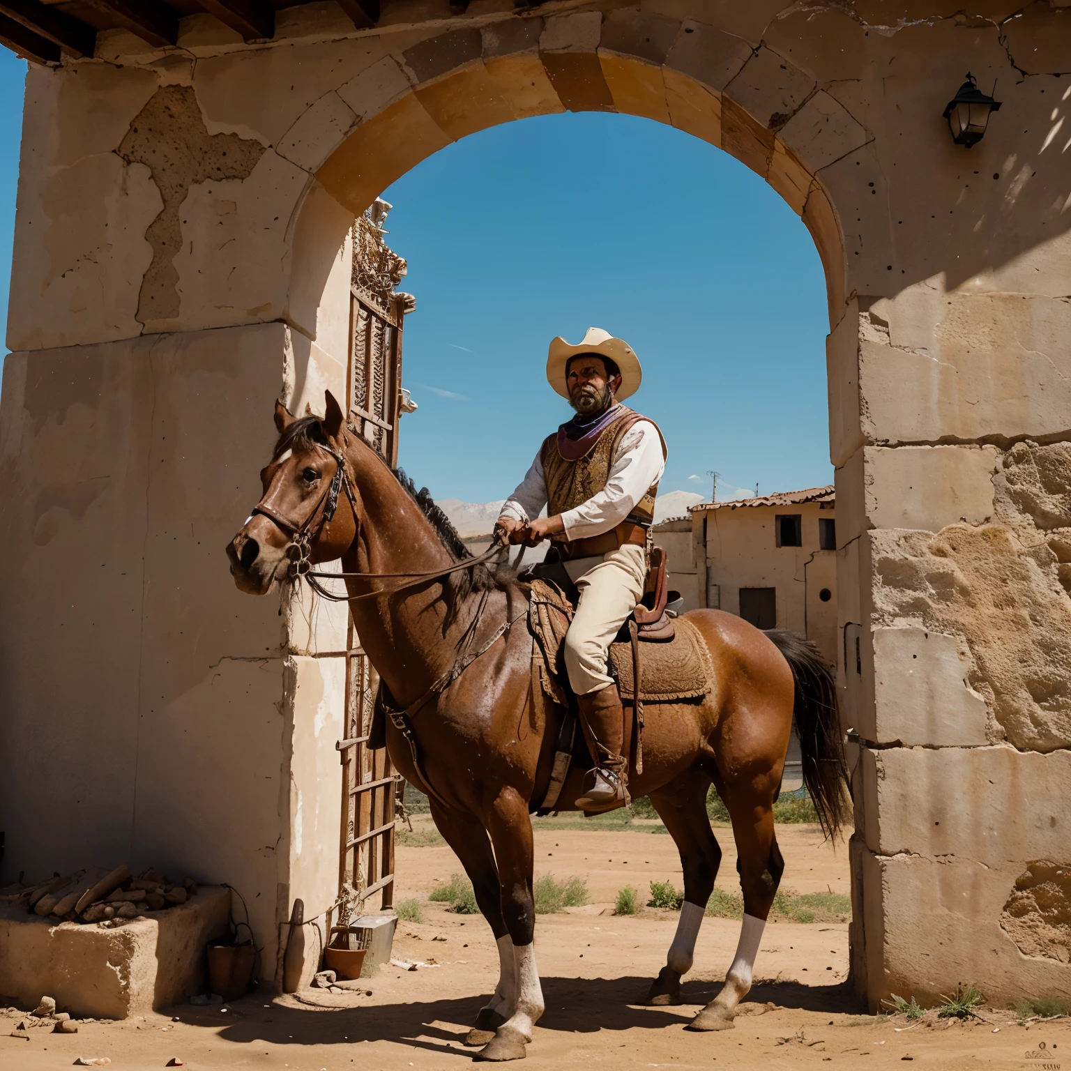 Don quijote de la machaca en una de sus aventuras