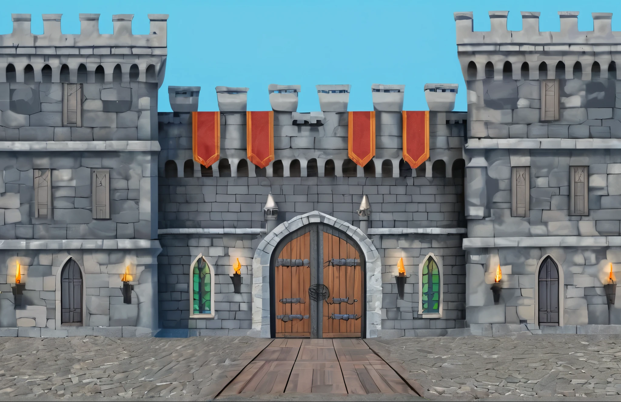 Close-up of a castle with wooden doors and stone walls, Bastion Gateway, medieval castle background, castle background, kingdom of light background, castle setting, medieval door, Roman festival background, background fortress, stadium background, medieval background, castle wall, giant castle walls, dark castle background, shadowy castle background, medieval castle, Wall wood fortress, gothic castle