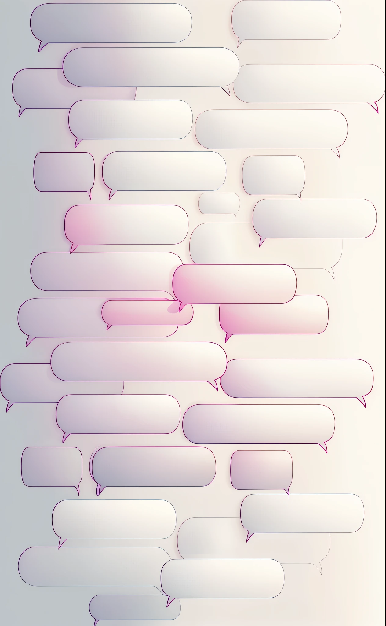 a drawing of a bunch of dialogue)bubble with a line drawing of them, dialogue)bubble, information, Mobile phone background, text poster, dialog text, without text, text, no dialogue)bubble, matrix text, callouts, phone wallpaper, text on paper, Andrei Korkutin, iMobile phone background, white background and fill, text paragraphs in left, minimal outlines