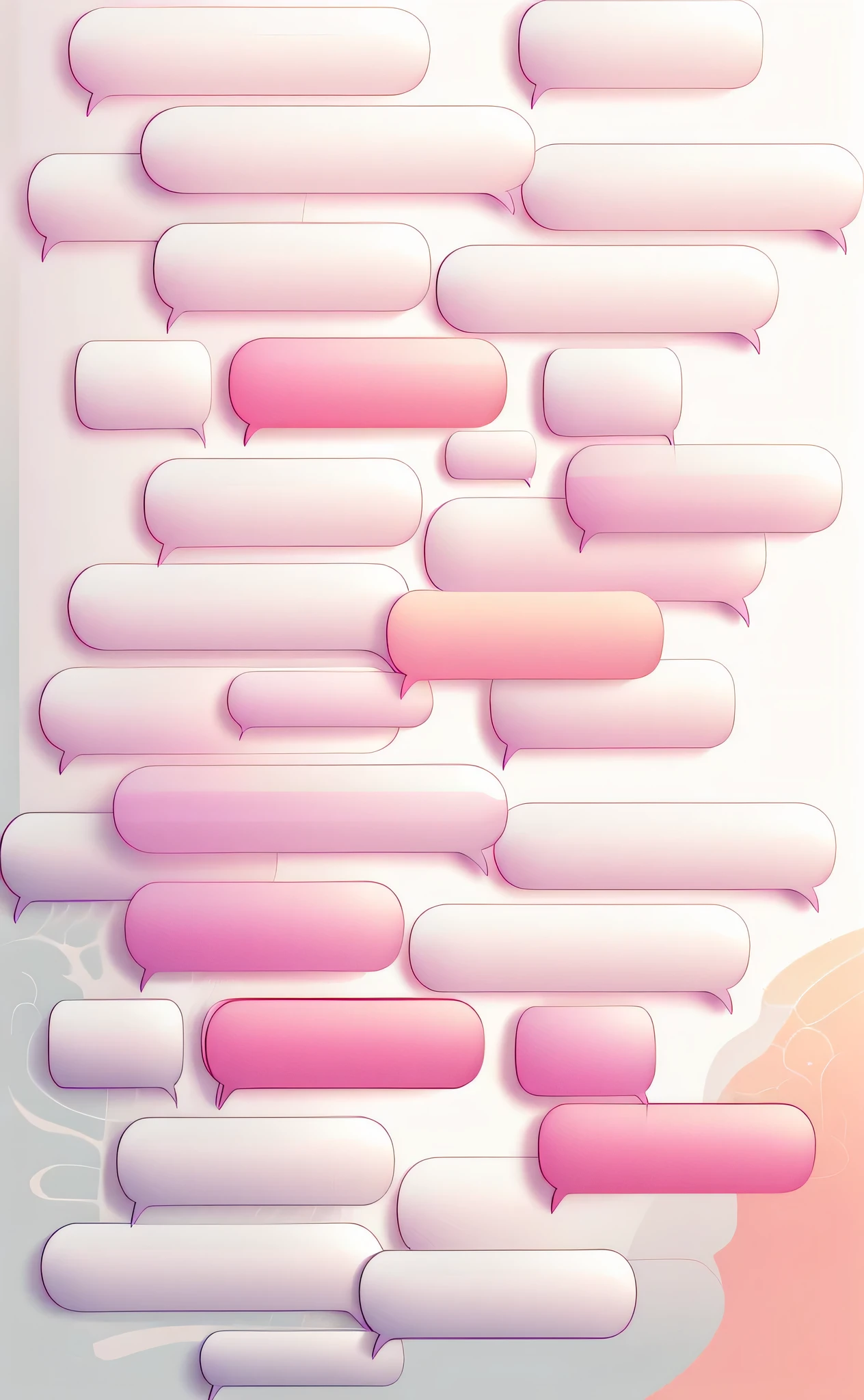 a drawing of a bunch of dialogue）bubble with a line drawing of them, dialogue）bubble, information, Mobile phone background, text poster, dialog text, without text, text, no dialogue）bubble, matrix text, callouts, phone wallpaper, text on paper, Andrei Korkutin, iMobile phone background, white background and fill, text paragraphs in left, minimal outlines
