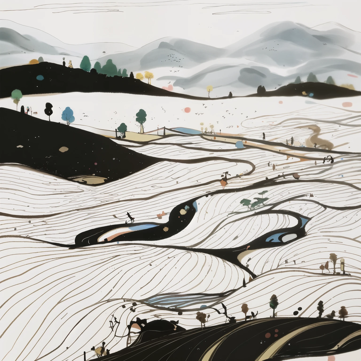 Mountain，Mountain脉，Wu Guanzhong