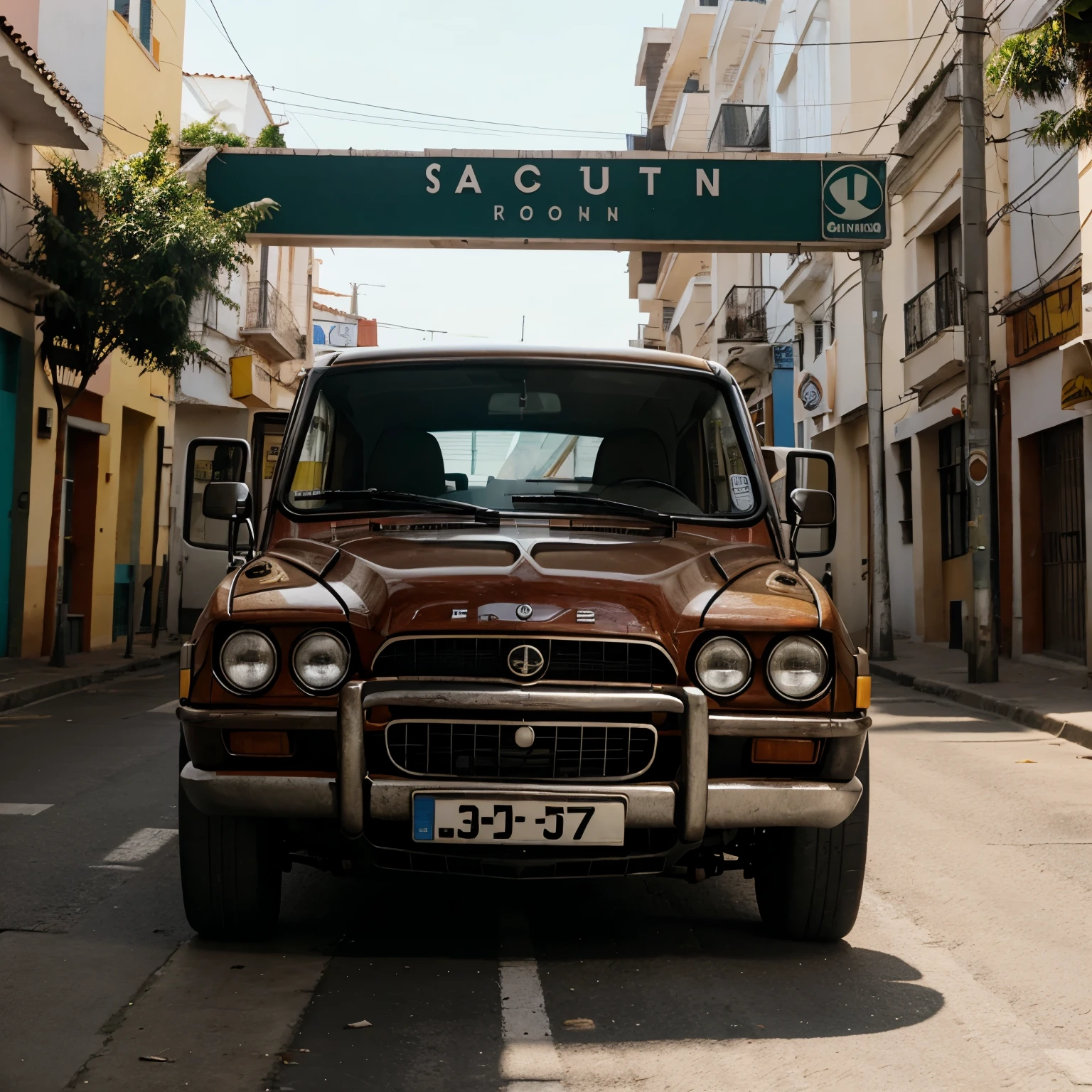 Carro con gafas en el parabrisas