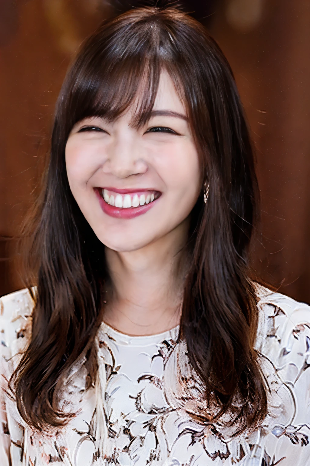 highest quality, masterpiece, ultra high resolution, (realistic:1.4),very detailed,professional lighting smile