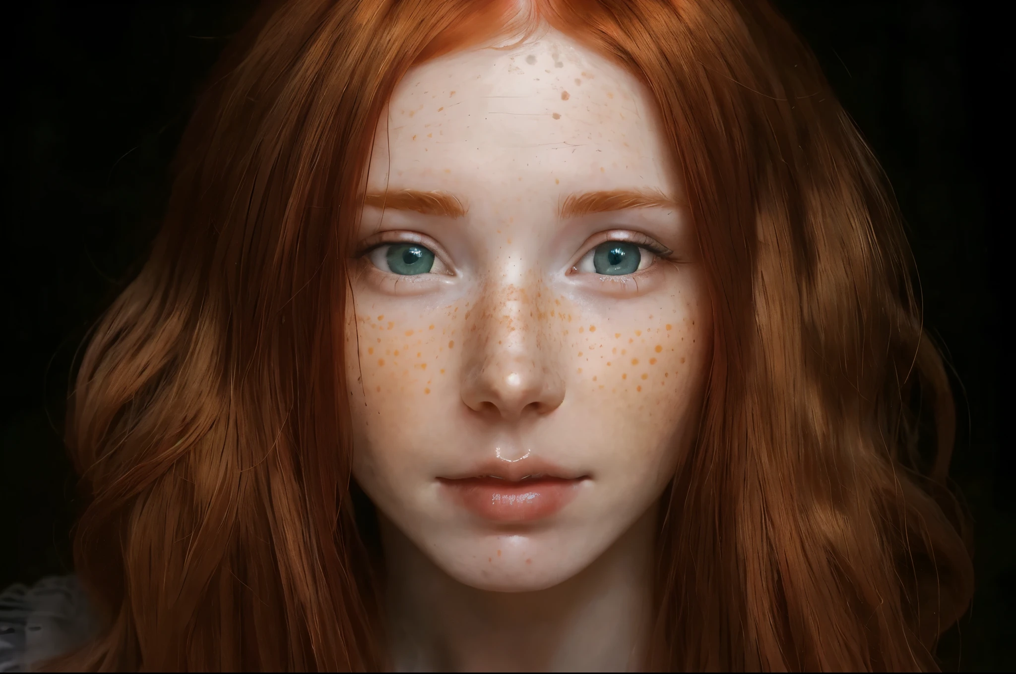 arafed woman with red hair and blue eyes posing for a picture, beautiful redhead woman, redhead woman, light cute freckles, light freckles, finely detailed perfect face, with red hair and green eyes, a redheaded young woman, red hair and freckles, ginger hair with freckles, photorealistic beautiful face, detailed beauty portrait, soft freckles, very light freckles