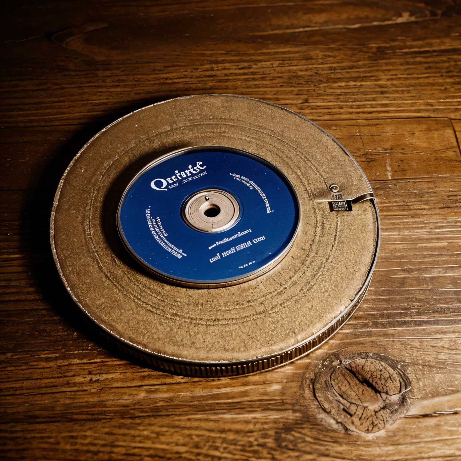 Make a CD cover with a Bic and at the end a junction with a question mark