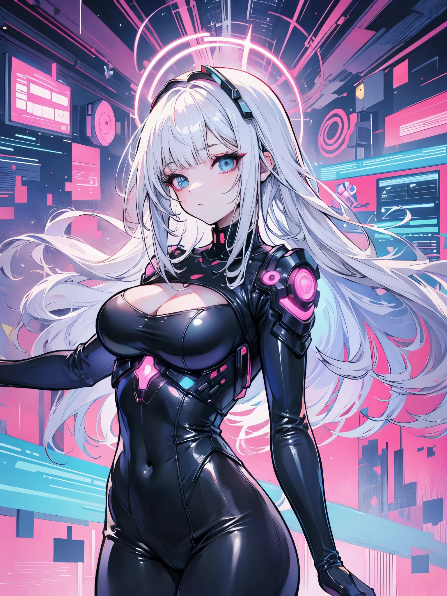 garota de anime com cabelos longos e orelhas de gato em uma cidade, digital arte de anime cyberpunk, garota de anime cyberpunk mech, female garota de anime cyberpunk, garota de anime cyberpunk, arte cyberpunk de anime, linda garota ciborgue, cyberpunk digital - arte de anime, arte de anime cyberpunk, Oppai Cyberpunk, estilo anime 4k, perfect android girl, linda garota cyberpunk, linda garota ciborgue, big ass, thick muscle coxa, corpo inteiro