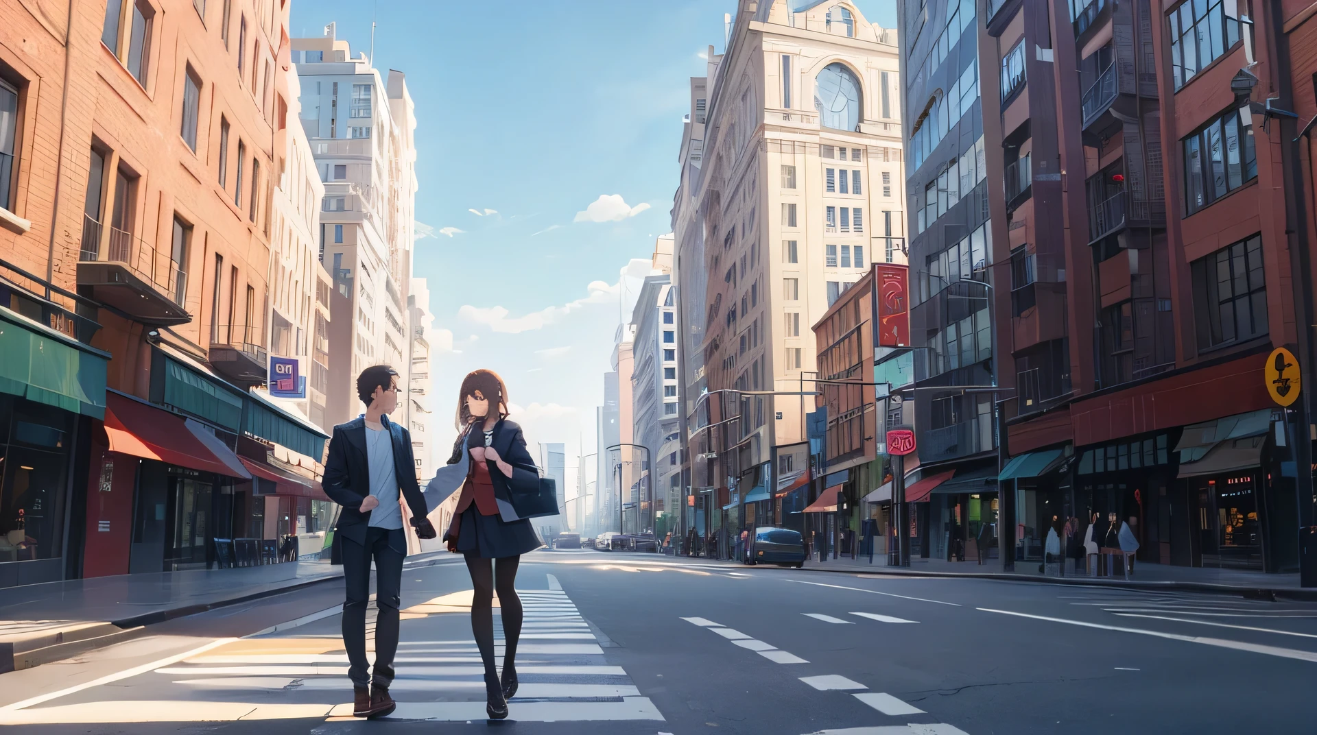 high resolution,High definition,high quality,Couple meeting in the city